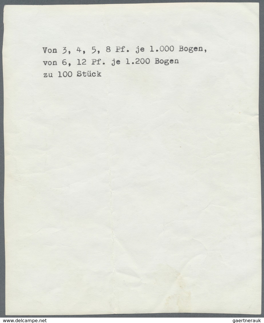 (*) Deutsche Lokalausgaben Ab 1945: Storkow: 6 Pfg. Stadtwappen, S/w-Fotoentwurf Der Späteren Marke, Ein - Altri & Non Classificati