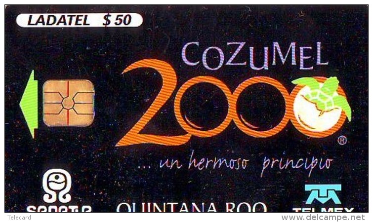 Télécarte à Puce MEXICO  (2294) TORTUE - TURTLE Chip Phonecard - SCHILDKRÖTE * TELEFONKARTE - Tartarughe