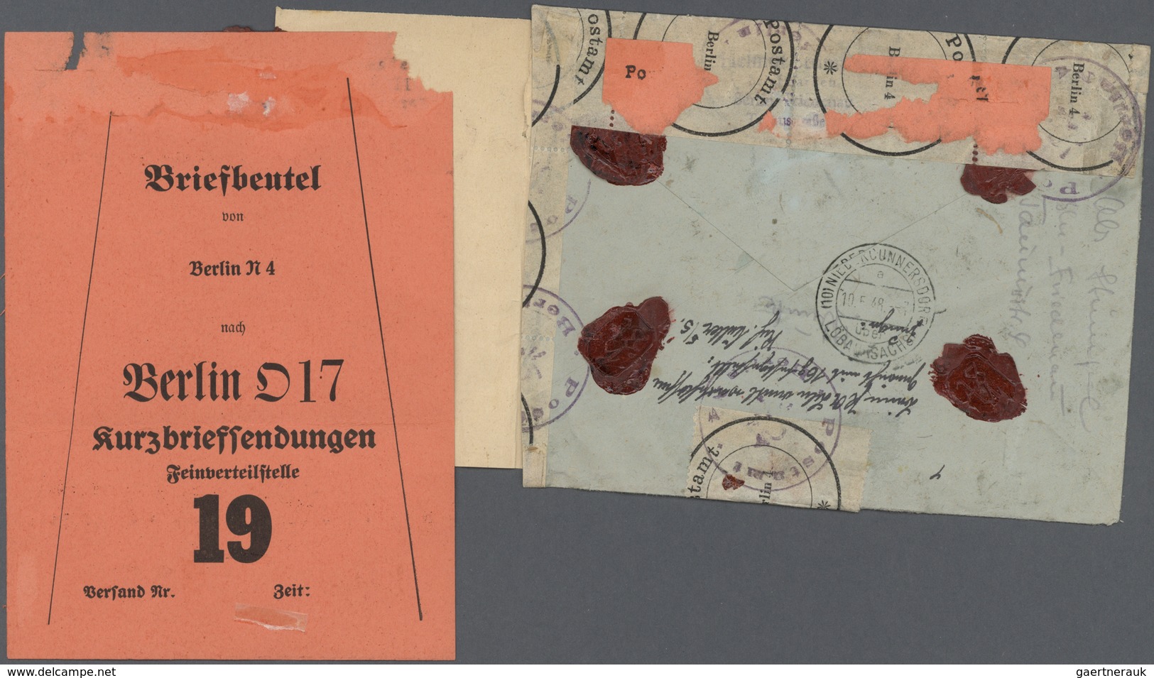 Br Alliierte Besetzung - Gemeinschaftsausgaben: 1948, Wertbrief Ab BERLIN-FRIEDENAU Nach Sachsen. Der B - Autres & Non Classés