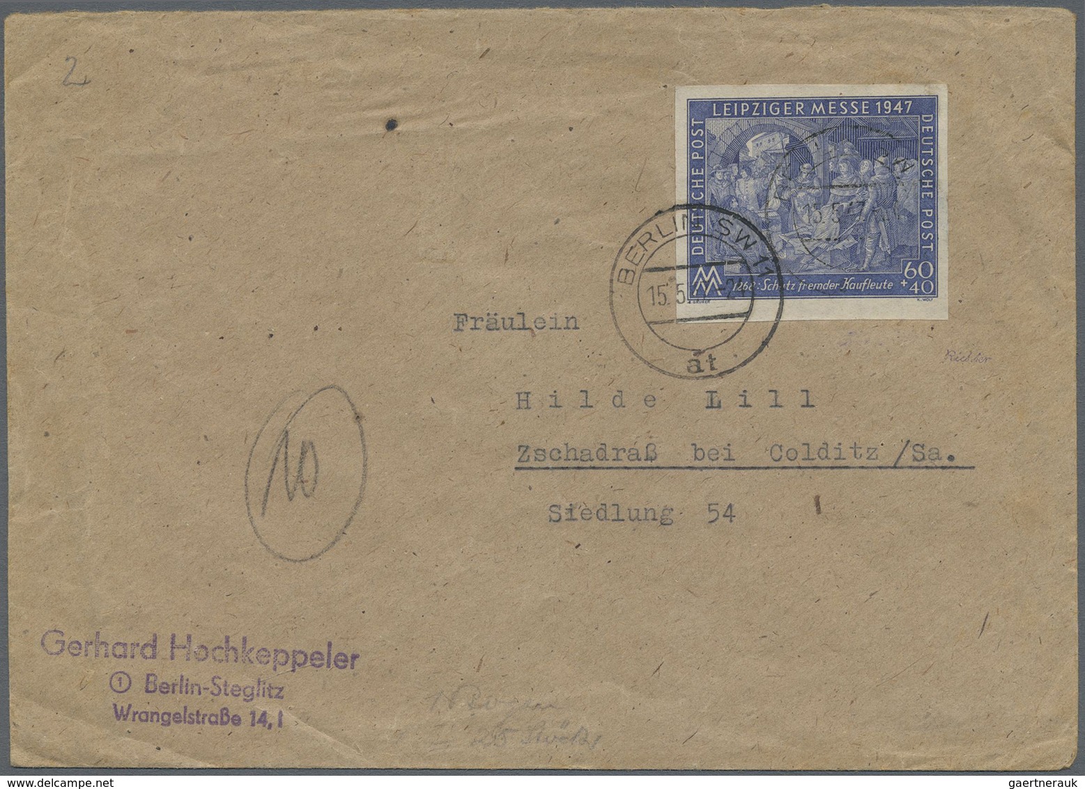 Br Alliierte Besetzung - Gemeinschaftsausgaben: 1947, 60 Pfg. Leipziger Frühjahrsmesse, Kupfertiefdruck - Sonstige & Ohne Zuordnung