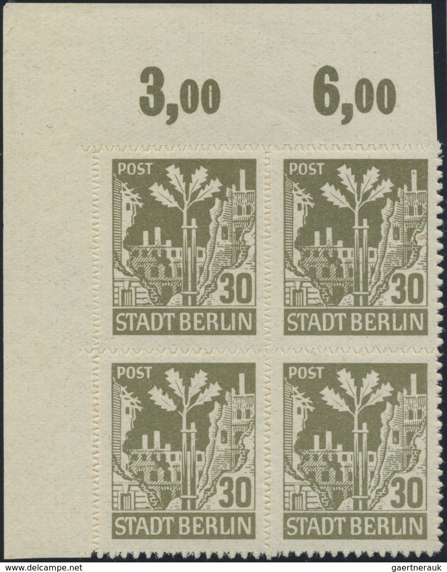 ** Sowjetische Zone - Berlin Und Brandenburg: 1945, 5 Pfg. - 30 Pfg. Berliner Bär Und Eiche, Zickzackfö - Autres & Non Classés