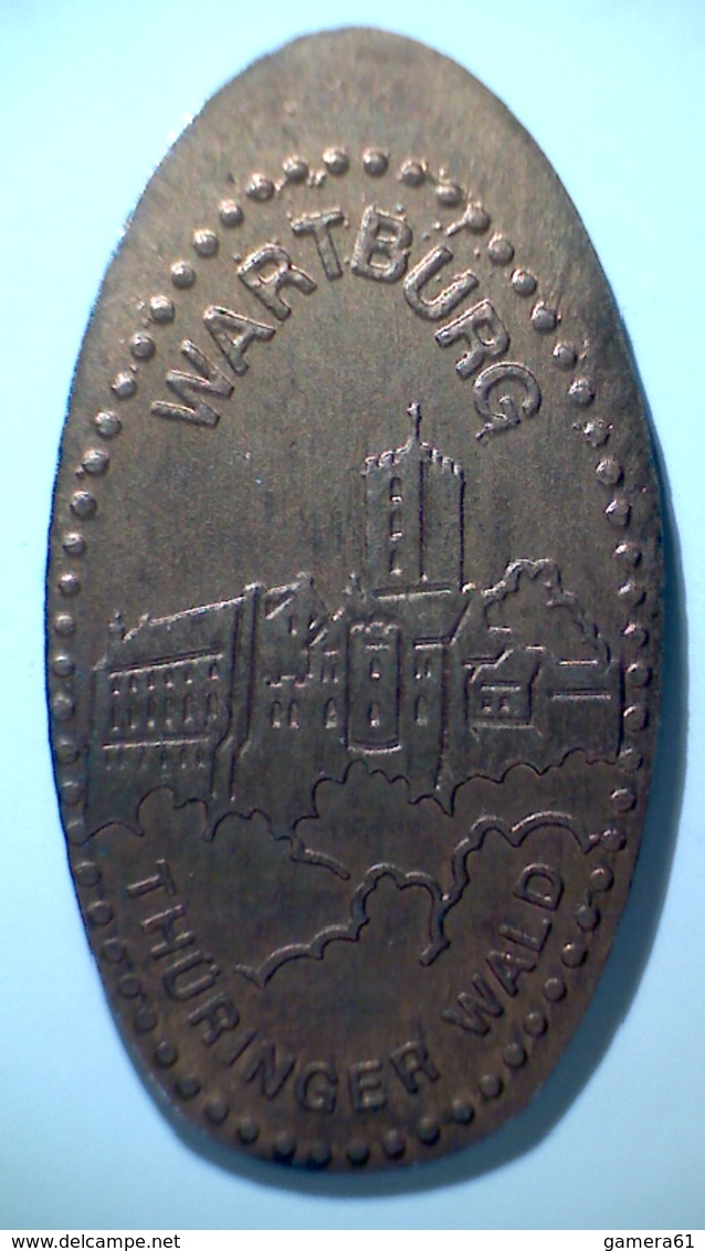 03084 GETTONE JETON TOKEN FINLAND NUMISMATIC ELONGATED PENNY SOUVENIR WARTBURG THURINGER WALD - Elongated Coins