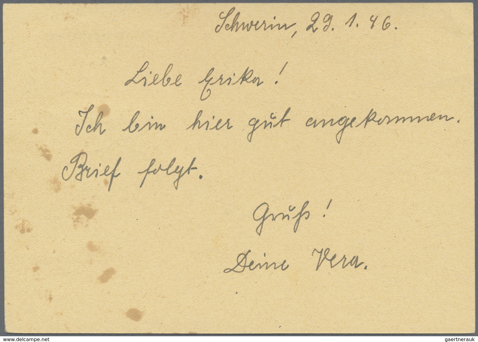 Br Sowjetische Zone - Mecklenburg-Vorpommern: 1946, 3 Pf Lebhaftorangebraun, Waager. Paar Als Portogere - Autres & Non Classés