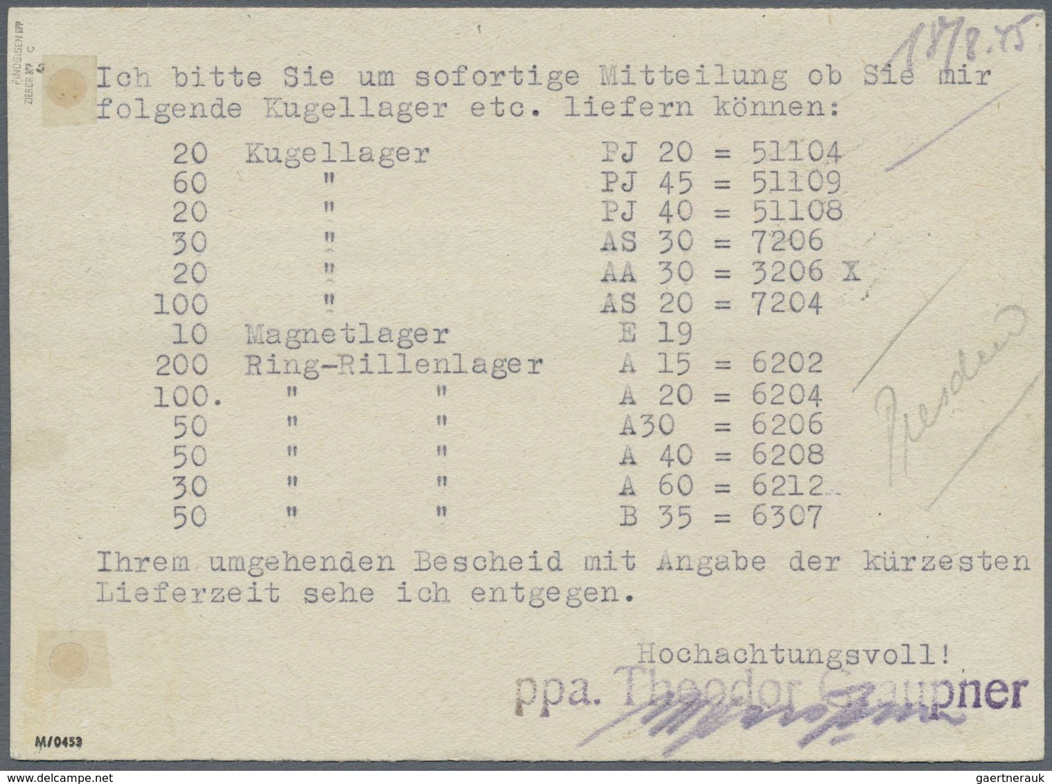 Br Sowjetische Zone - Ost-Sachsen: 1945, 6 Pf Schwarzblaugrün, Amtliche Versuchszähnung L 11, Portogere - Autres & Non Classés