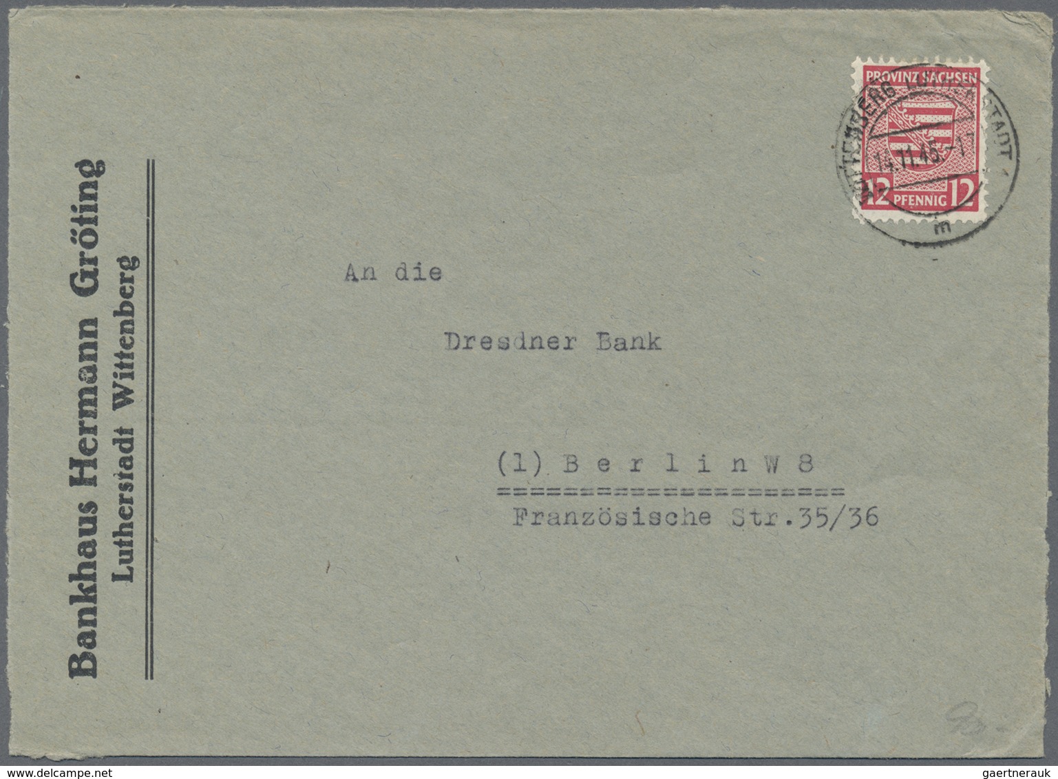 Br Sowjetische Zone - Provinz Sachsen: Bedarfskarte Wittenberg / Lutherstadt  71 XA  Vom 14.11.45 Nach - Altri & Non Classificati