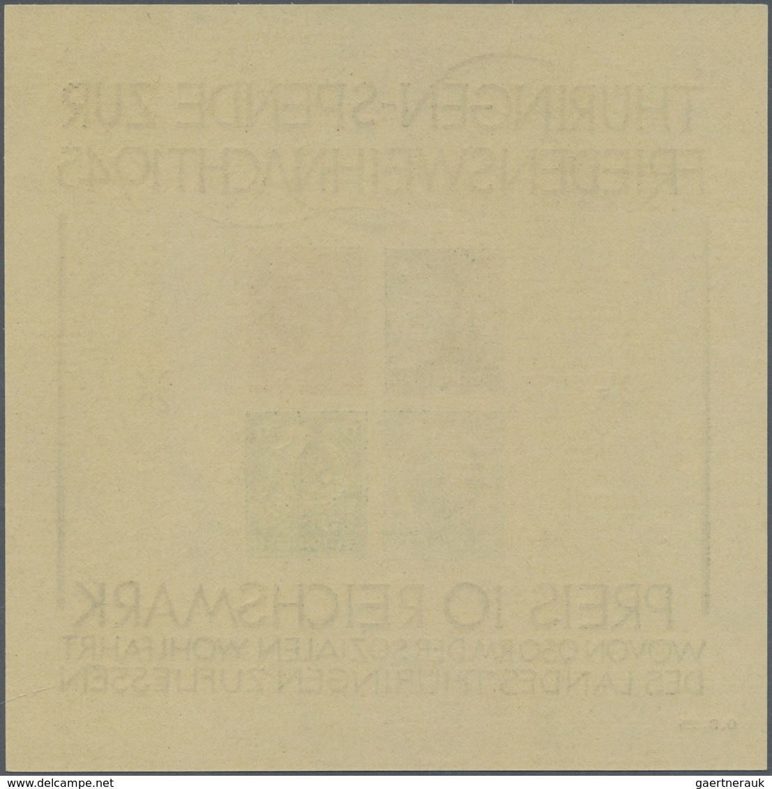 Br Sowjetische Zone - Thüringen: 1945, WEIHNACHTSBLOCK Ohne Durchstich Mit Werten 4 Pfg, 6 Pfg, 12 Pfg, - Autres & Non Classés