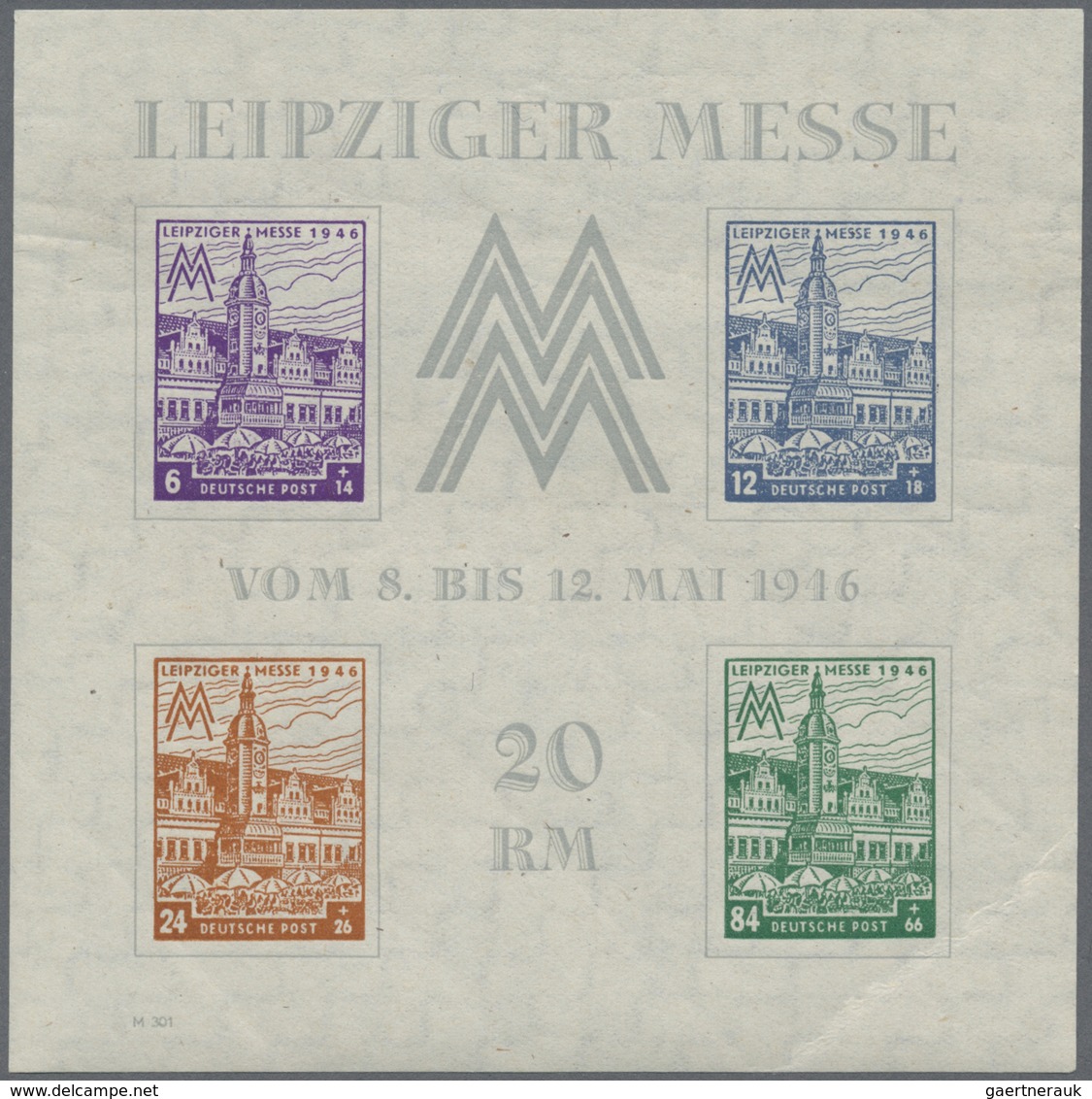 ** Sowjetische Zone - West-Sachsen: 1946, Leipziger Messe-Blöcke Und Alle 5 Marken-Sätze Kpl. Postfrisc - Altri & Non Classificati