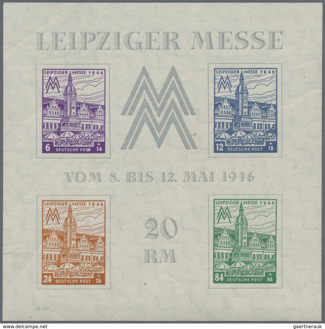 ** Sowjetische Zone - West-Sachsen: 1946, Leipziger Messe-Blöcke Und Alle 5 Marken-Sätze Kpl. Postfrisc - Autres & Non Classés