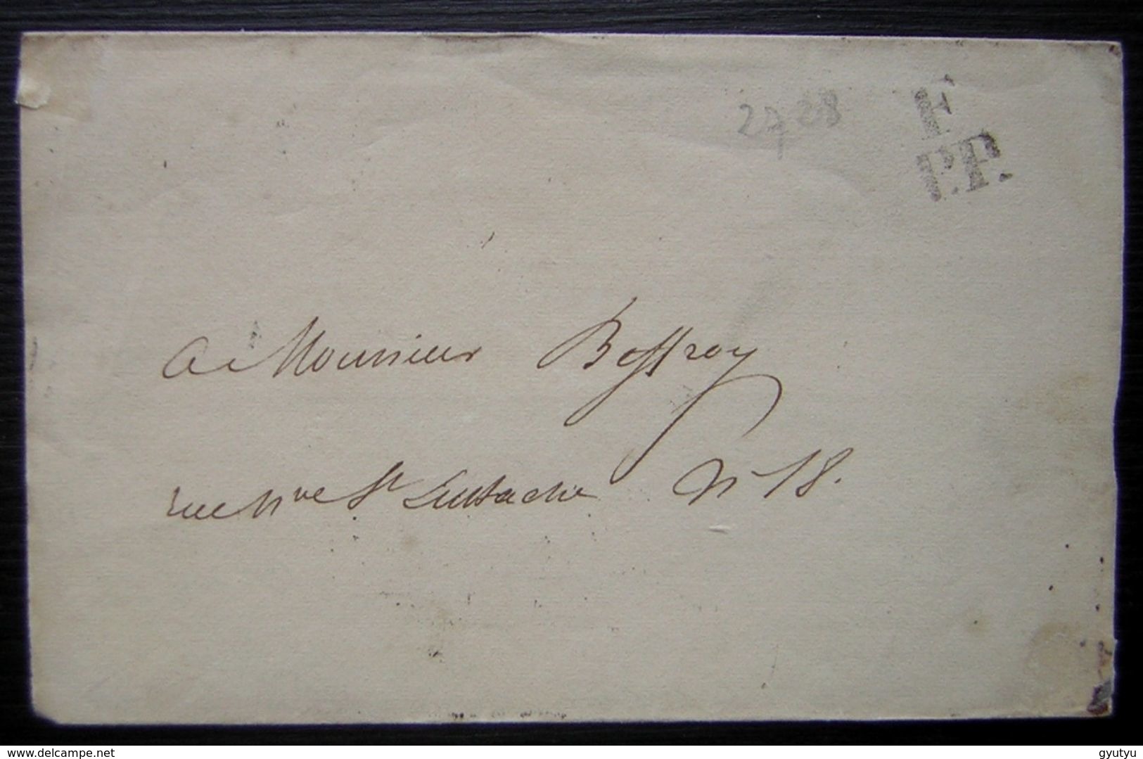 1832 Marque F P.P. à Identifier Sur Lettre Sans Correspondance - 1801-1848: Précurseurs XIX