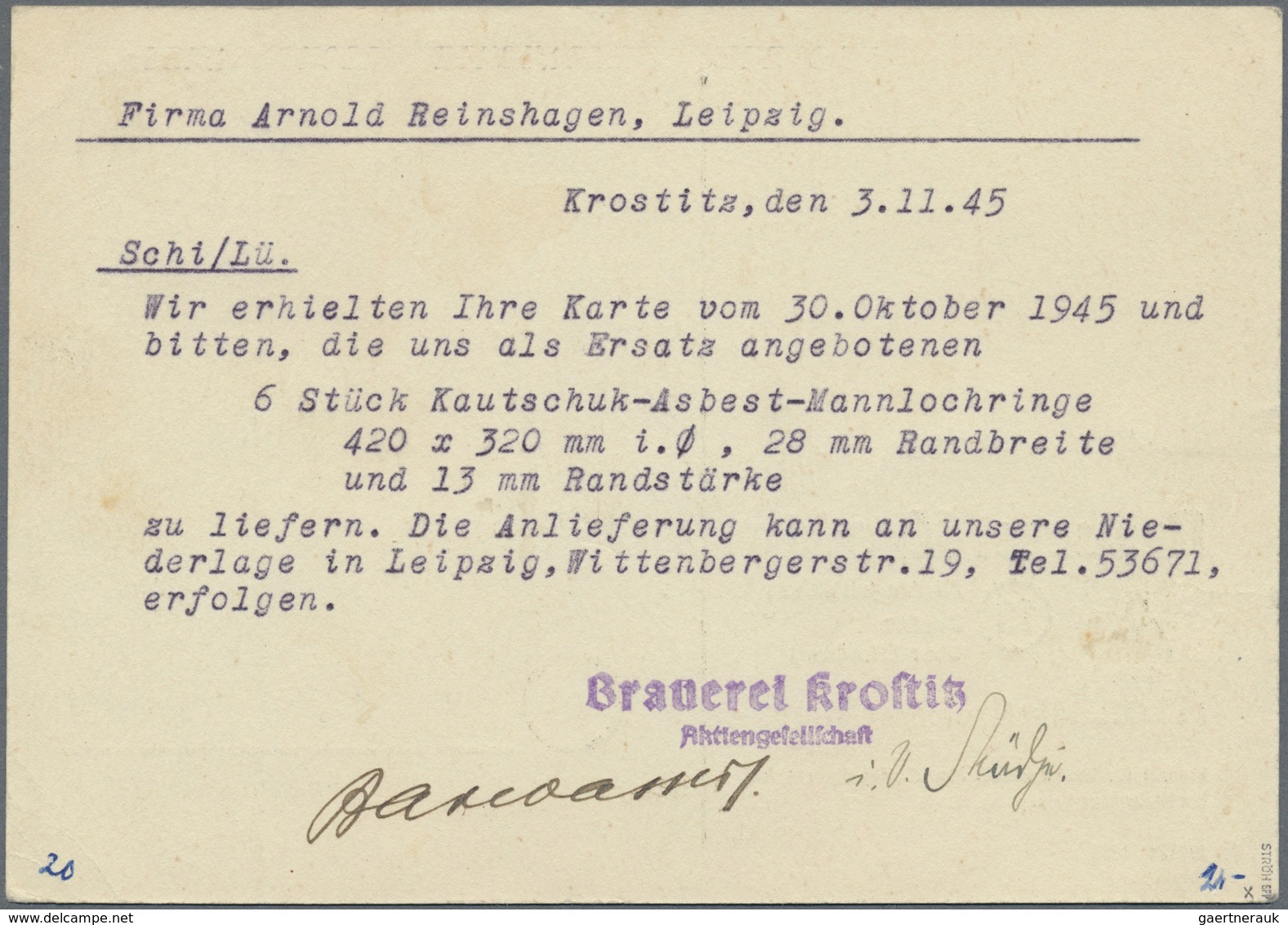 Br Sowjetische Zone - West-Sachsen: 1945, 5 Pf Schwärzlicholivgrün, Amtl. Versuchszähnung L 10¾, Portog - Autres & Non Classés