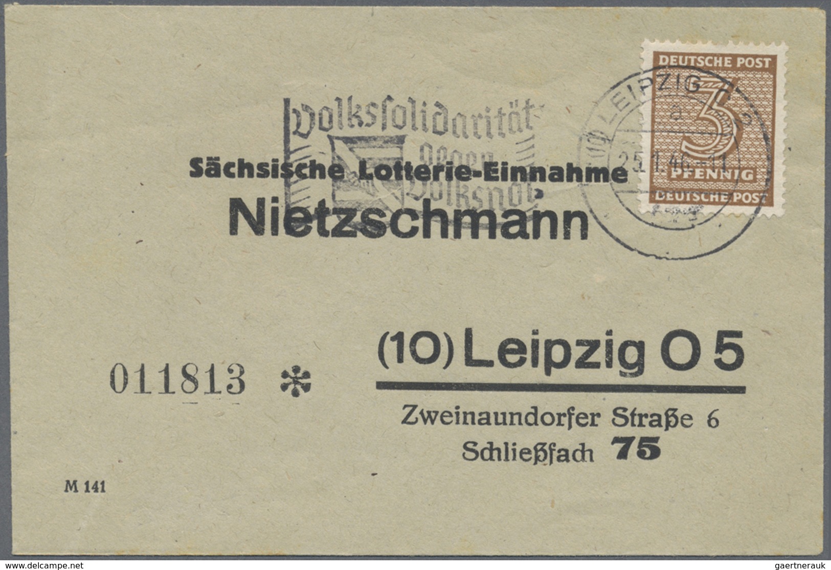 Br Sowjetische Zone - West-Sachsen: 1945, 3 Pf Orangebraun U. 3 Pf Dkl'braunocker, Je Als EF Auf Drucks - Sonstige & Ohne Zuordnung