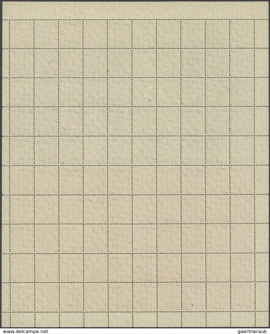 ** Sowjetische Zone - West-Sachsen: 1945, Freimarken Ziffern, Beide Großbögen, Tadellos Psotfrisch Und - Autres & Non Classés