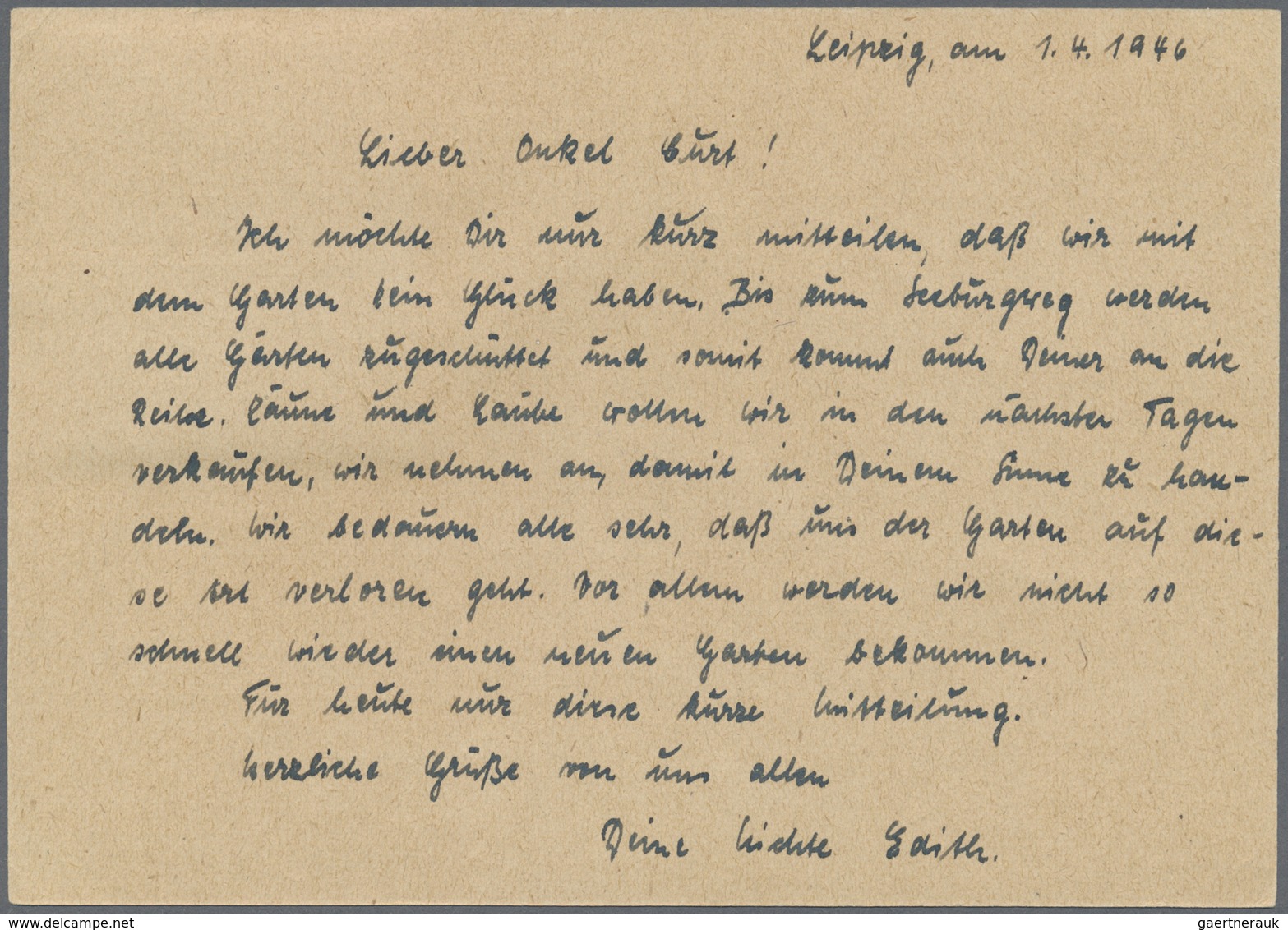 Br Sowjetische Zone - West-Sachsen: 1946, 3 Pf Dkl'gelbbraun, Senkr. Paar Als Portogerechte MeF Auf Dru - Altri & Non Classificati