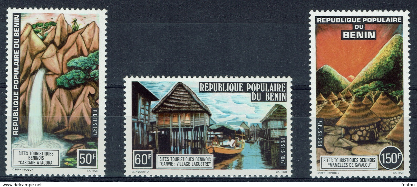 Benin, Landscapes, 1977, MNH VF  Complete Set Of 3 - Benin - Dahomey (1960-...)