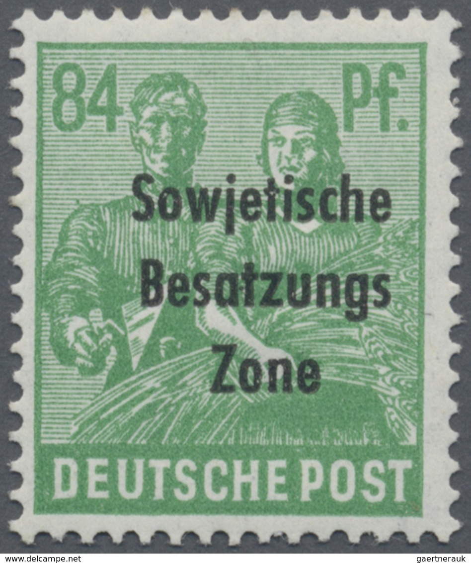 ** Sowjetische Zone - Allgemeine Ausgaben: 1948, Arbeiter 84 Pf. Mit DOPPELTEM Aufdruck "Sowjetische Be - Sonstige & Ohne Zuordnung