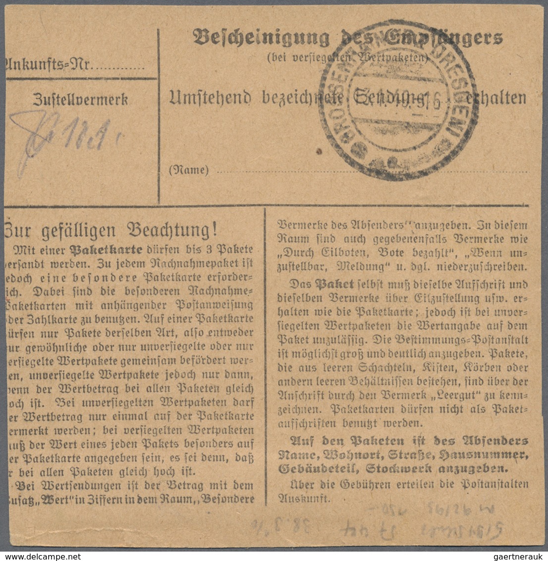 Br Sowjetische Zone - Allgemeine Ausgaben: 1948, 45 Pfg SBZ-Aufdruck Im Senkr. Paar Als Seltene MeF Auf - Altri & Non Classificati