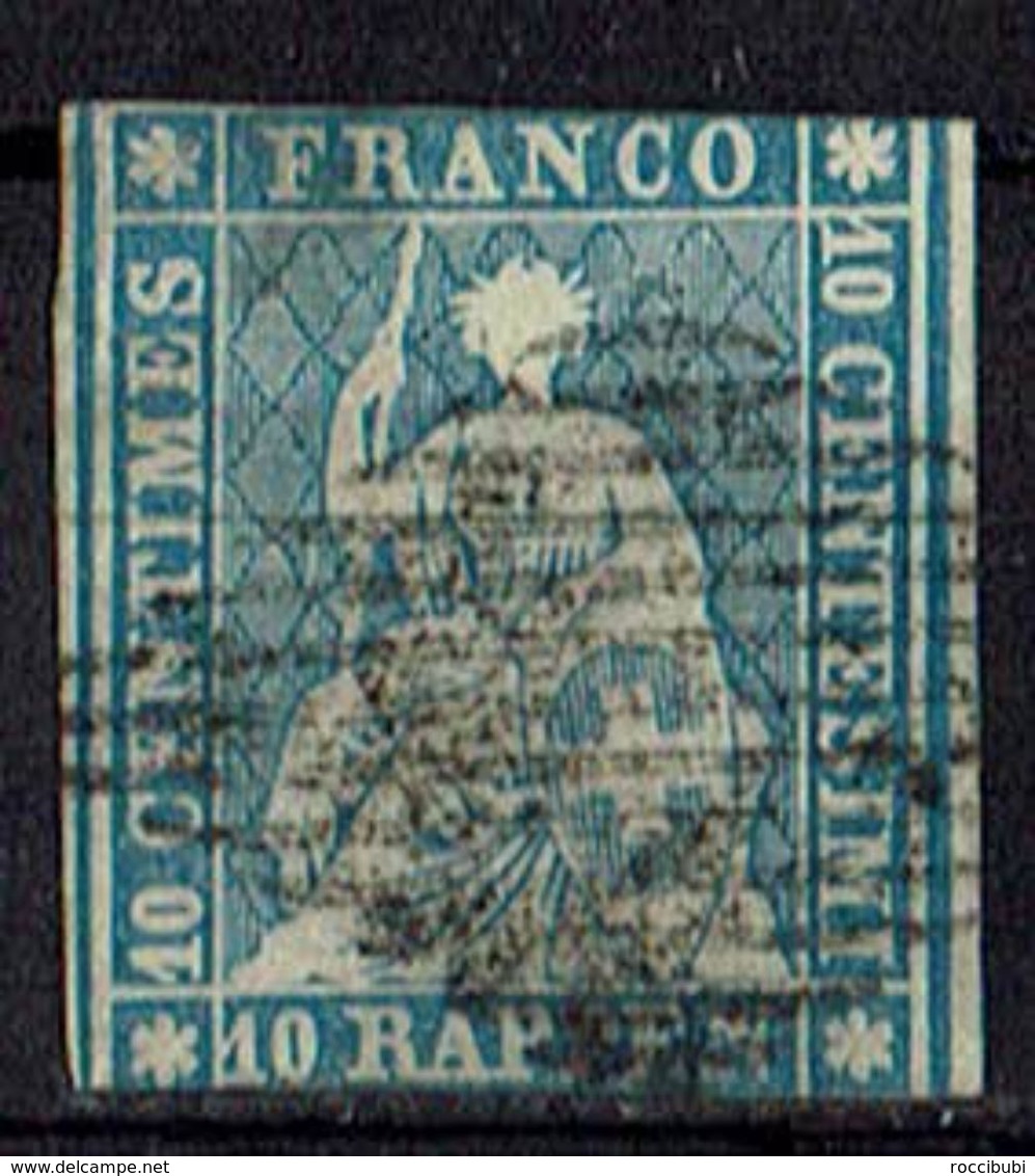 Schweiz 1854 // Michel 10 Rappen O (16.359) - Used Stamps