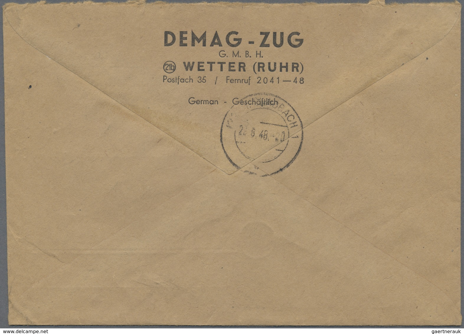 Br Sowjetische Zone - Allgemeine Ausgaben: 1948, 8,40 RM Alte Währung Als 10-fach-Freistempler Auf R-Br - Autres & Non Classés