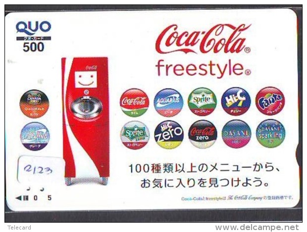 Carte Prépayée  Japon  *  COCA COLA  (2123)  JAPAN Phonecard *  PREPAID CARD - Advertising