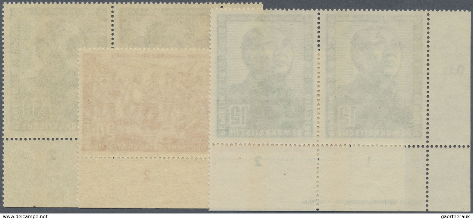 **/ DDR: 1951, Deutsch-Chinesische Freundschaft 12 Pf., 24 Pf. Und 50 Pf., Je Als Postfrisches Paar Aus - Sonstige & Ohne Zuordnung