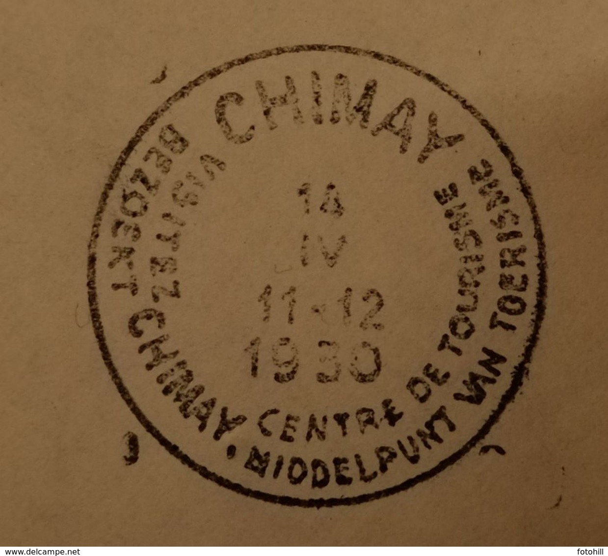 Poststempel Timbre Postal Chimay 1930 - Autres & Non Classés