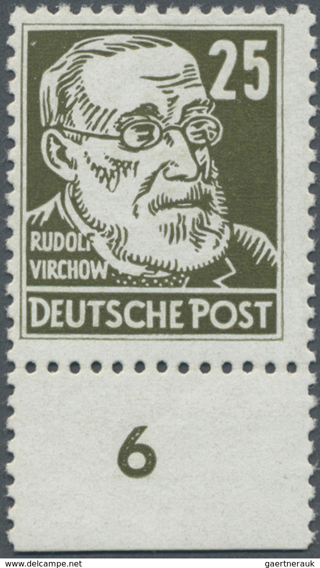 ** DDR: 1953, 25 Pfg. Köpfe II Mit Seltenem WZ X II, Tadellos Postfrisch, FA Paul BPP, Mi. 1.000,- Euro - Sonstige & Ohne Zuordnung