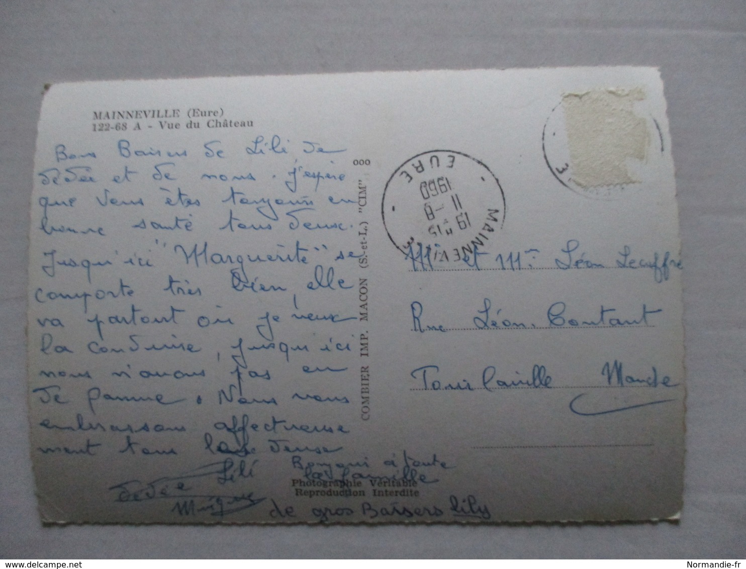 CPA CPSM Cp 1961 MAINNEVILLE 27 EURE VUE AÉRIENNE DU CHÂTEAU ED CIM BE - Autres & Non Classés