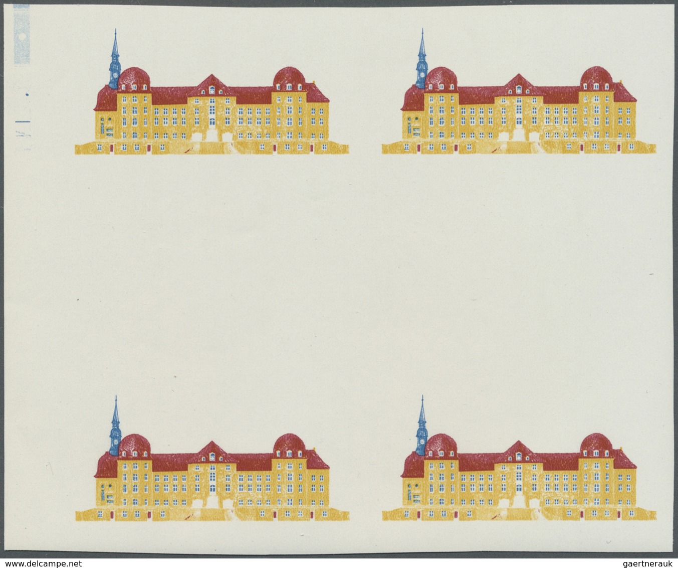 ** DDR: 1968, Bedeutende Bauwerke 20 Pf. 'Schloß Moritzburg Bei Dresden' In 5 Verschiedenen Ungezähnten - Autres & Non Classés