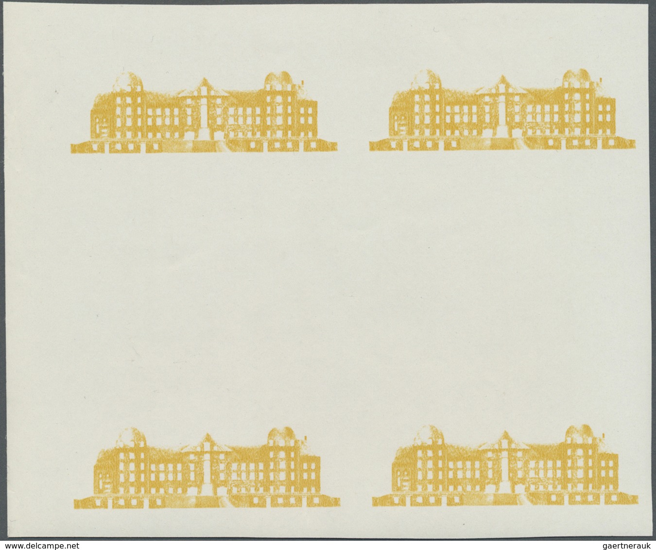 ** DDR: 1968, Bedeutende Bauwerke 20 Pf. 'Schloß Moritzburg bei Dresden' in 5 verschiedenen ungezähnten