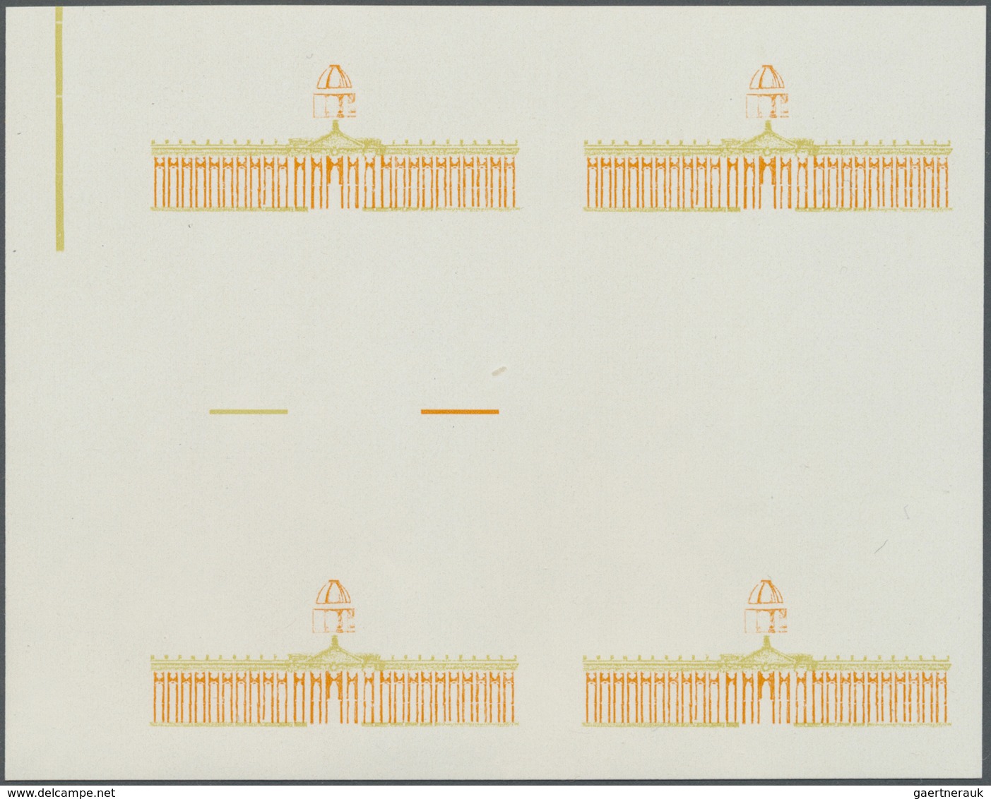 ** DDR: 1968, Bedeutende Bauwerke 30 Pf. 'Neues Palais Sanssouci In Potsdam' In 4 Verschiedenen Ungezäh - Autres & Non Classés