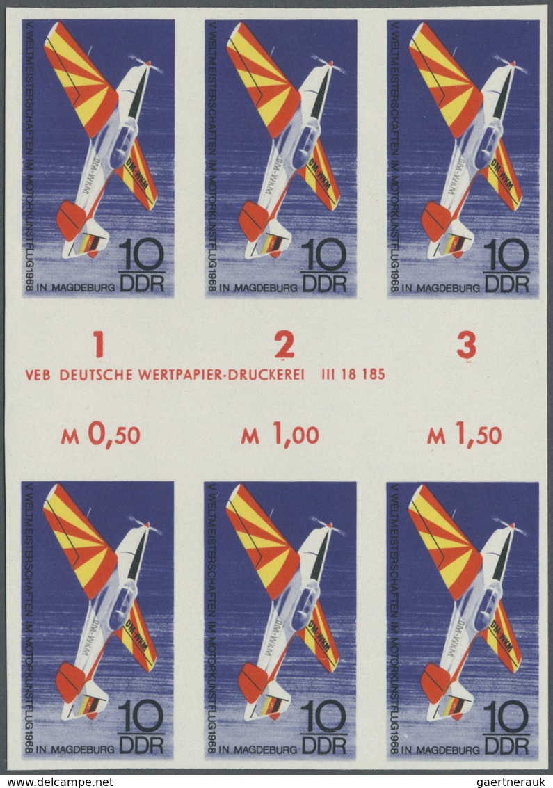 ** DDR: 1968, Weltmeisterschaften Im Motorkunstflug In Magdeburg 10 Pf. 'Sportflugzeug Type Trener' In - Autres & Non Classés