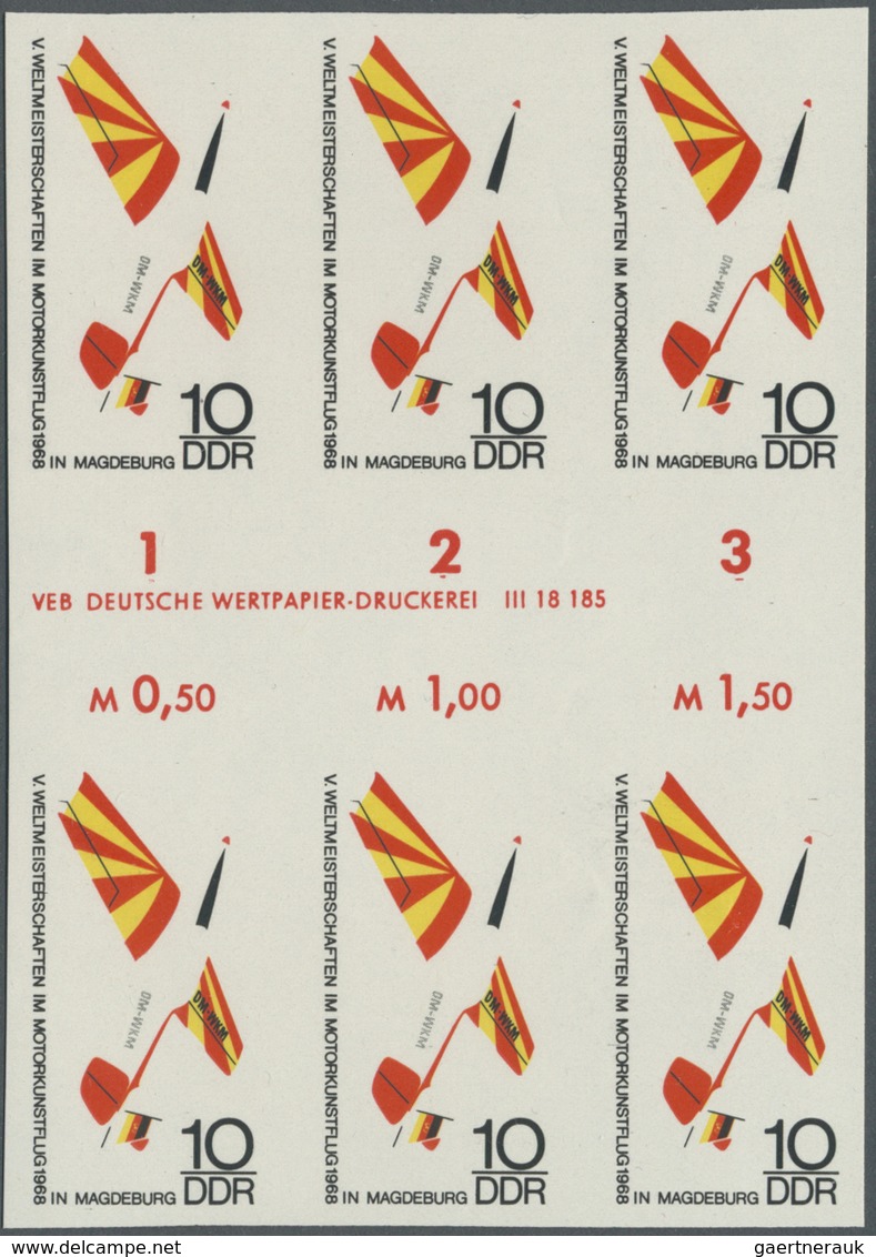 ** DDR: 1968, Weltmeisterschaften Im Motorkunstflug In Magdeburg 10 Pf. 'Sportflugzeug Type Trener' In - Autres & Non Classés