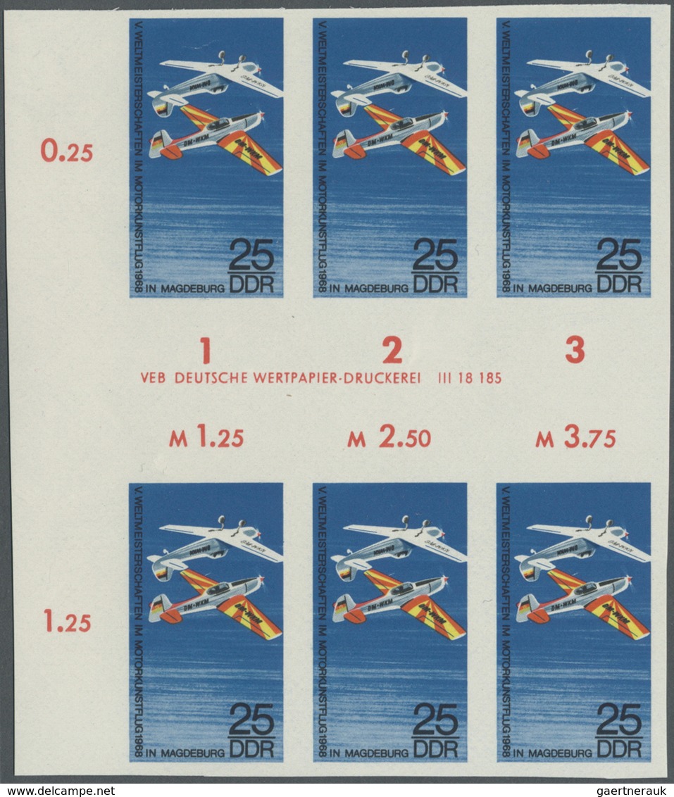 ** DDR: 1968, Weltmeisterschaften Im Motorkunstflug In Magdeburg 25 Pf. 'Sportflugzeuge Type Trener Bei - Altri & Non Classificati