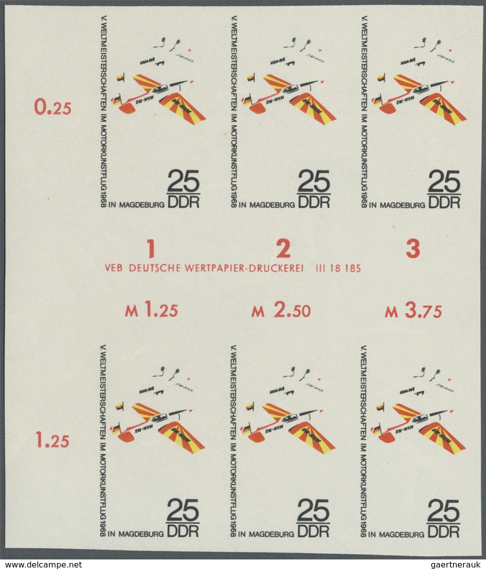 ** DDR: 1968, Weltmeisterschaften Im Motorkunstflug In Magdeburg 25 Pf. 'Sportflugzeuge Type Trener Bei - Altri & Non Classificati