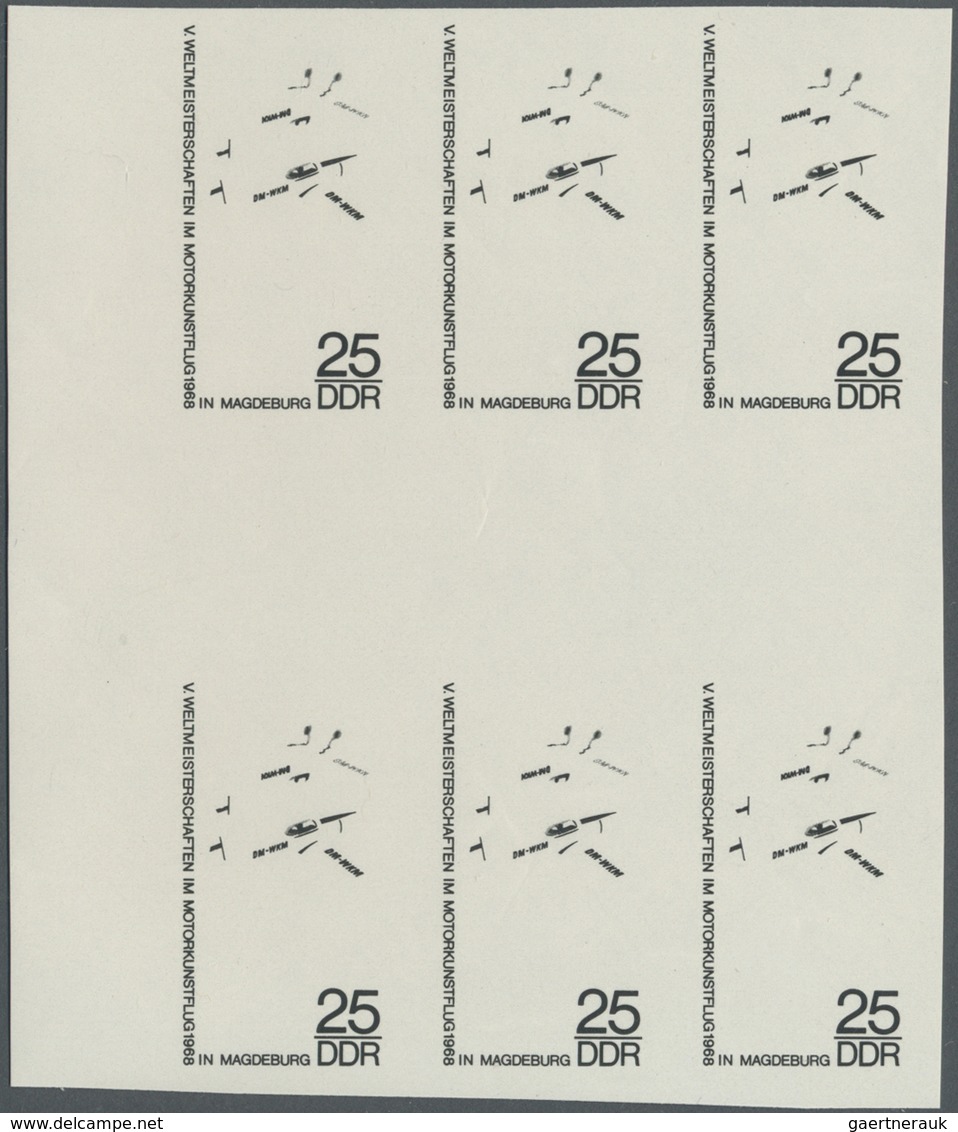 ** DDR: 1968, Weltmeisterschaften im Motorkunstflug in Magdeburg 25 Pf. 'Sportflugzeuge Type Trener bei