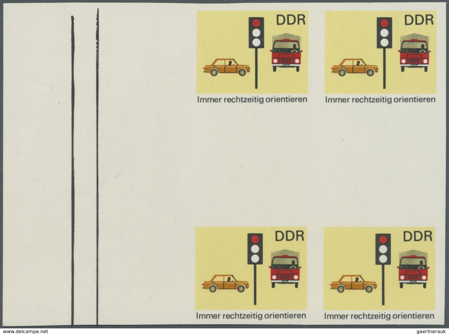 ** DDR: 1969, Sicherheit im Straßenverkehr 10 Pf. 'Immer rechtzeitig orientieren (Ampel)' in 6 verschie