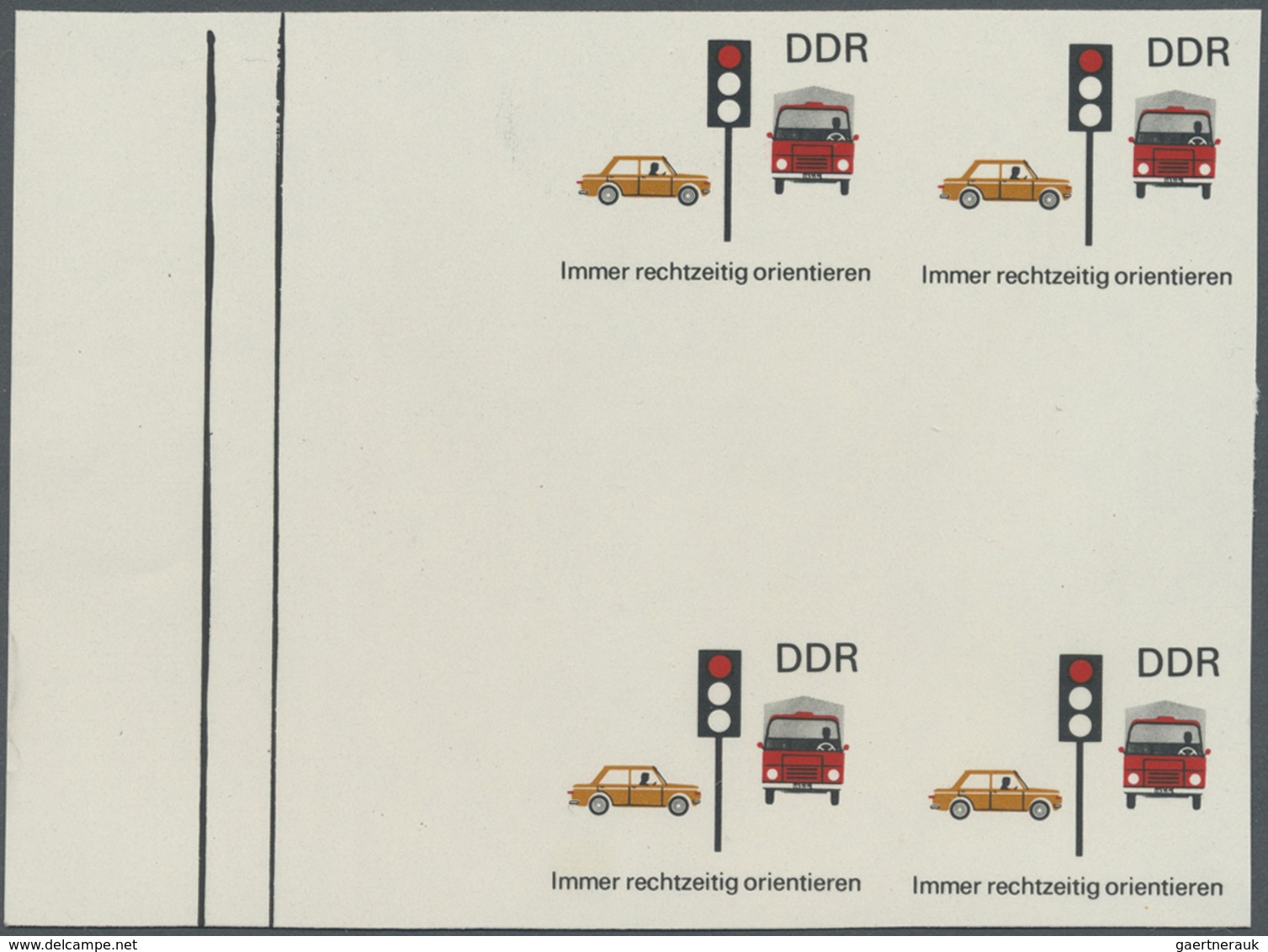 ** DDR: 1969, Sicherheit im Straßenverkehr 10 Pf. 'Immer rechtzeitig orientieren (Ampel)' in 6 verschie