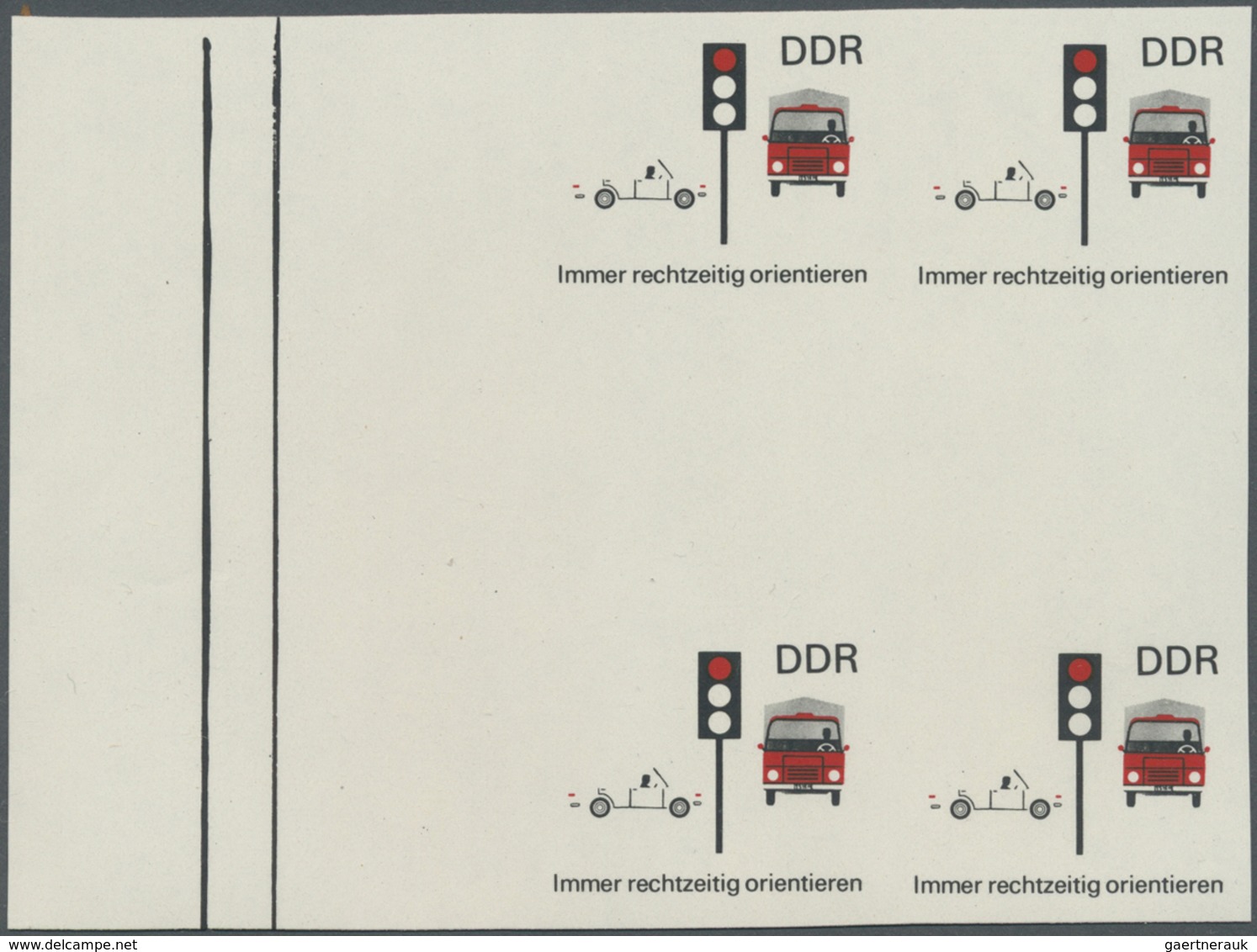 ** DDR: 1969, Sicherheit im Straßenverkehr 10 Pf. 'Immer rechtzeitig orientieren (Ampel)' in 6 verschie