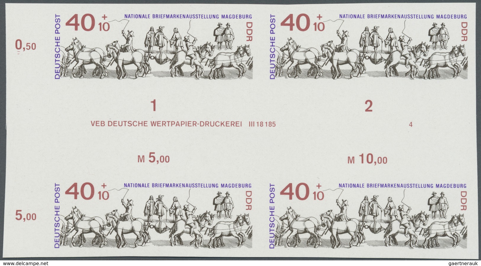 ** DDR: 1969, Nationale Briefmarkenausstellung In Magdeburg 40+10 Pf. 'Experiment Mit Den Magdeburger H - Autres & Non Classés