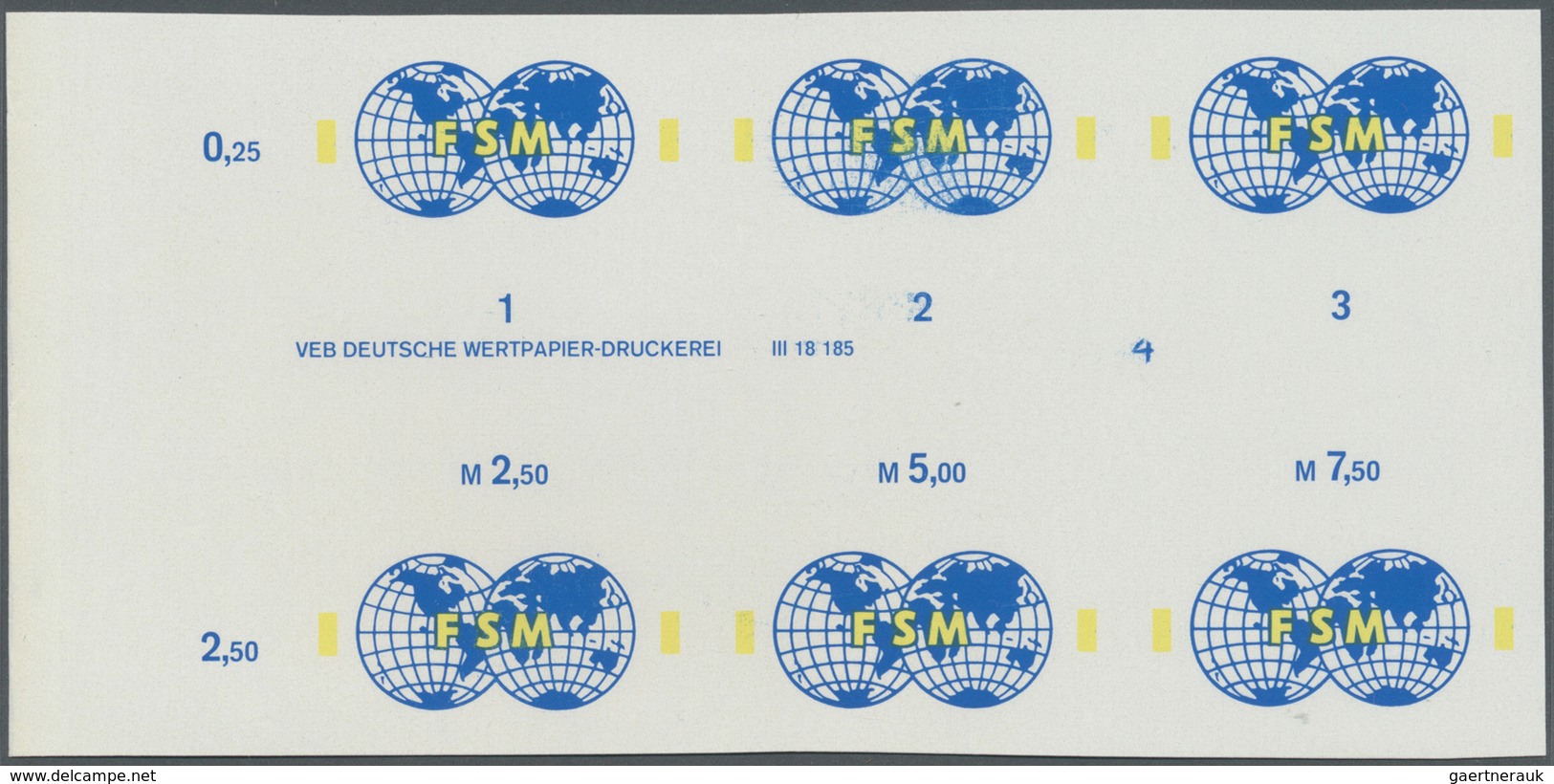** DDR: 1970, 25 Jahre Weltgewerkschaftsbund 25 Pf. 'Abzeichen Des WGB' In 3 Verschiedenen Ungezähnten - Altri & Non Classificati