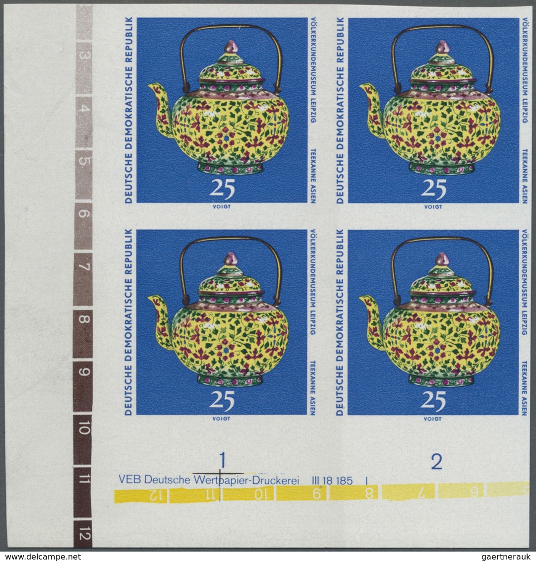 ** DDR: 1971, Museum Für Völkerkunde Leipzig 25 Pf. 'kupferne Teekanne Aus Thailand (19. Jhdt.)' In 5 V - Autres & Non Classés