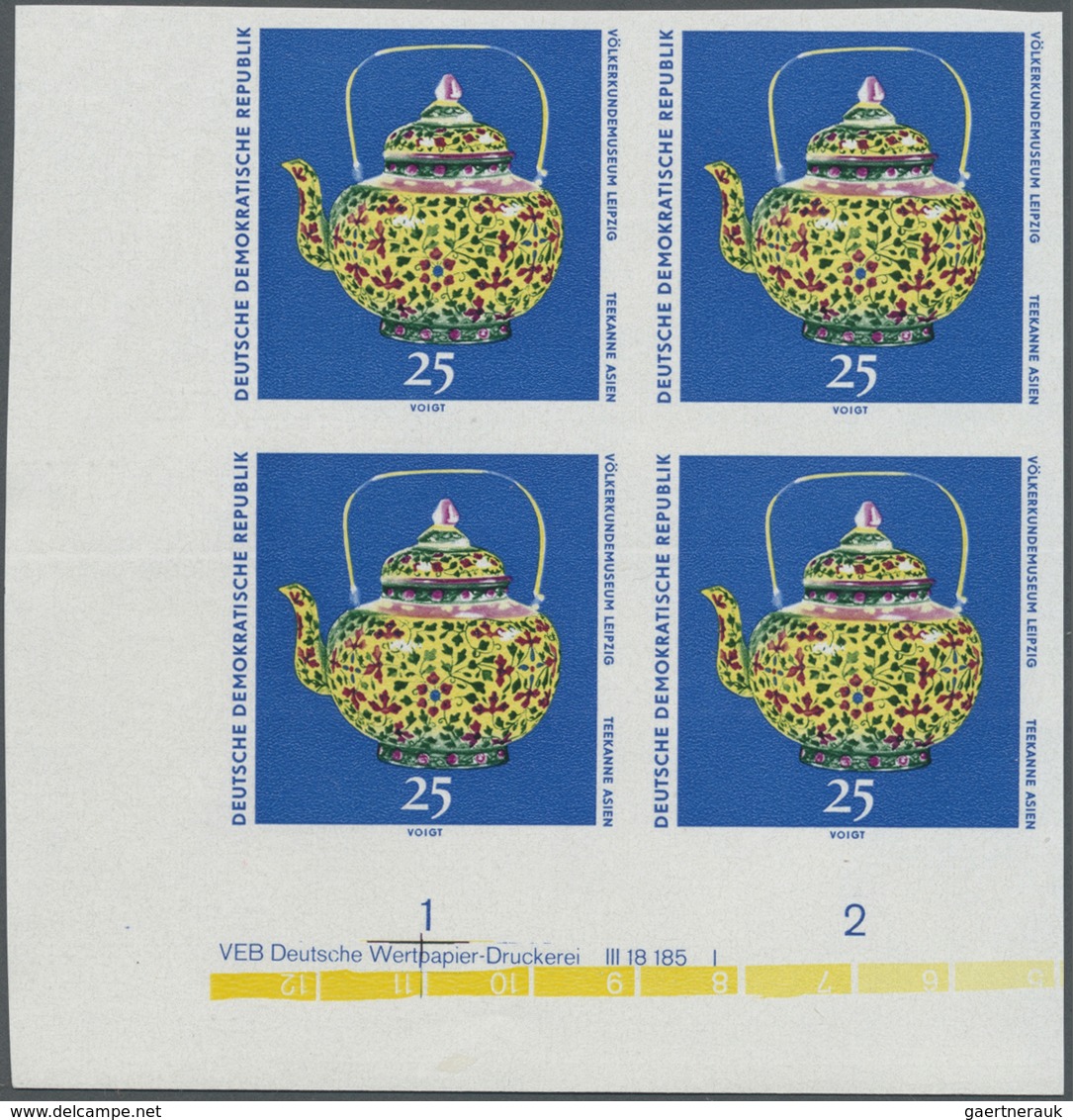 ** DDR: 1971, Museum Für Völkerkunde Leipzig 25 Pf. 'kupferne Teekanne Aus Thailand (19. Jhdt.)' In 5 V - Autres & Non Classés