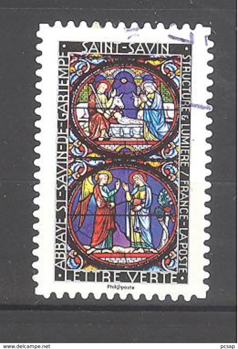 France Autoadhésif Oblitéré N°1353 (Structure Et Lumière : Saint Savin) (cachet Rond) - Oblitérés