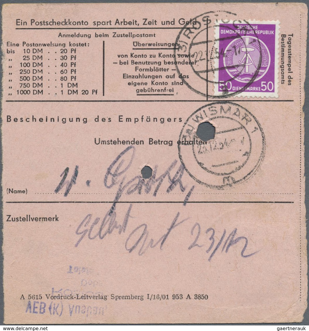 Br DDR - Dienstmarken A (Verwaltungspost B): 1954, 2 X 50 Pf Violettpurpur Als Portogerechte MeF Auf Po - Other & Unclassified