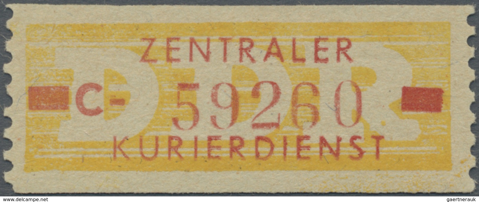 ** DDR - Dienstmarken B (Verwaltungspost A / Zentraler Kurierdienst): 1958, Wertstreifen Für Den ZKD, 1 - Altri & Non Classificati