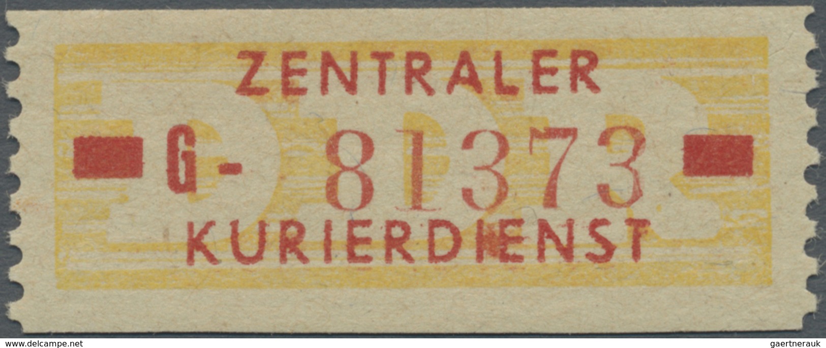 ** DDR - Dienstmarken B (Verwaltungspost A / Zentraler Kurierdienst): 1958, Wertstreifen Für Den ZKD, 1 - Sonstige & Ohne Zuordnung