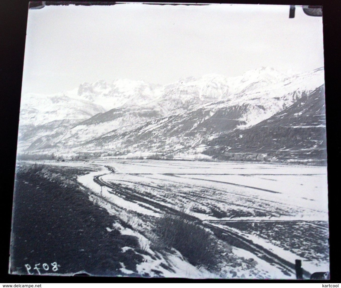 environs de Briançon ? Lautaret Hautes Alpes - 4 plaques de verre négaifs 6X6cm Bien lire descriptif