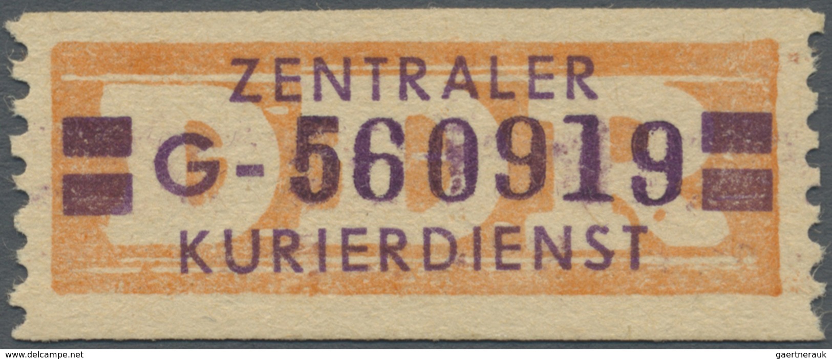** DDR - Dienstmarken B (Verwaltungspost A / Zentraler Kurierdienst): 1958, Wertstreifen Für Den ZKD, 2 - Altri & Non Classificati