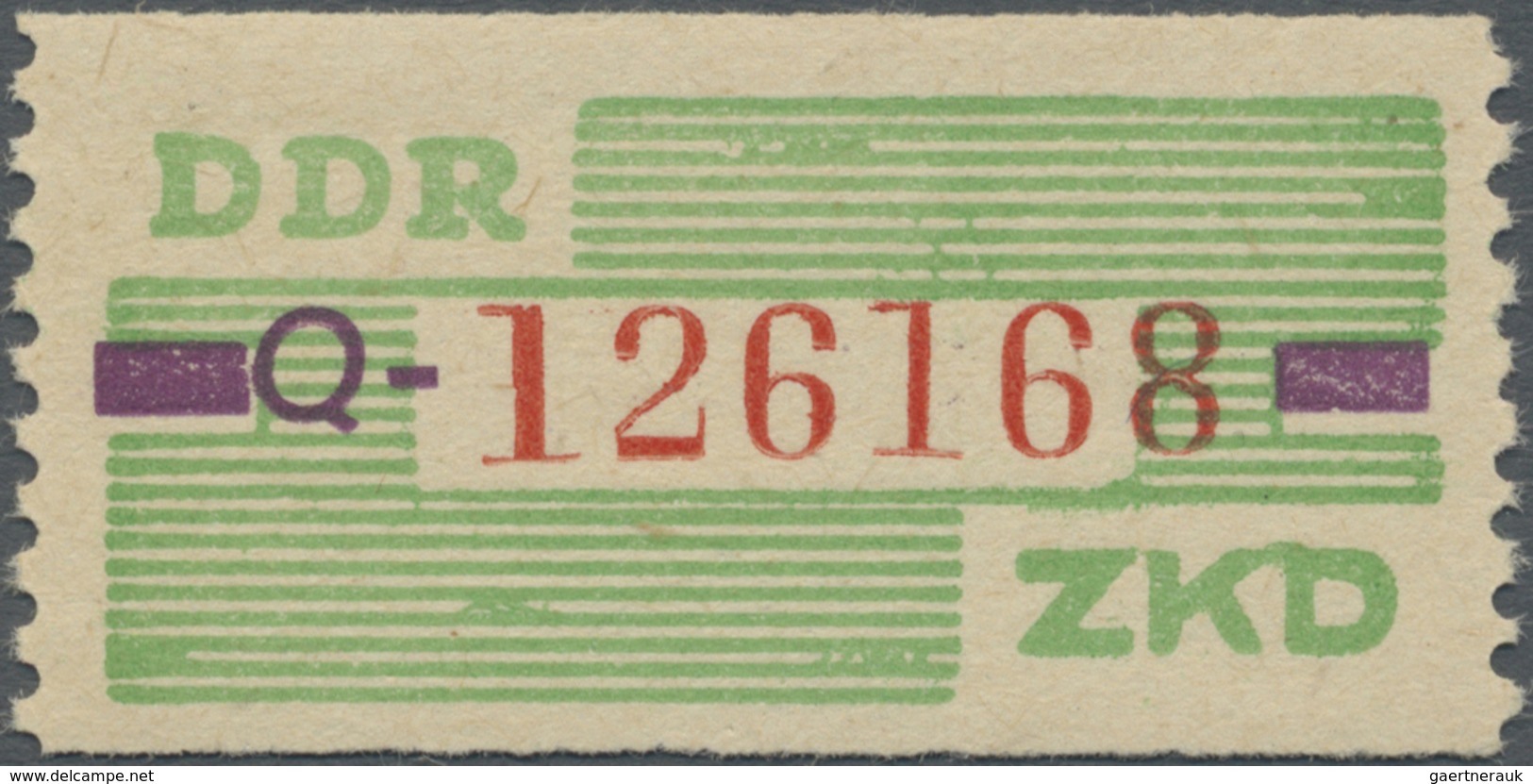 ** DDR - Dienstmarken B (Verwaltungspost A / Zentraler Kurierdienst): 1959, Wertstreifen Für Den ZKD, 1 - Autres & Non Classés