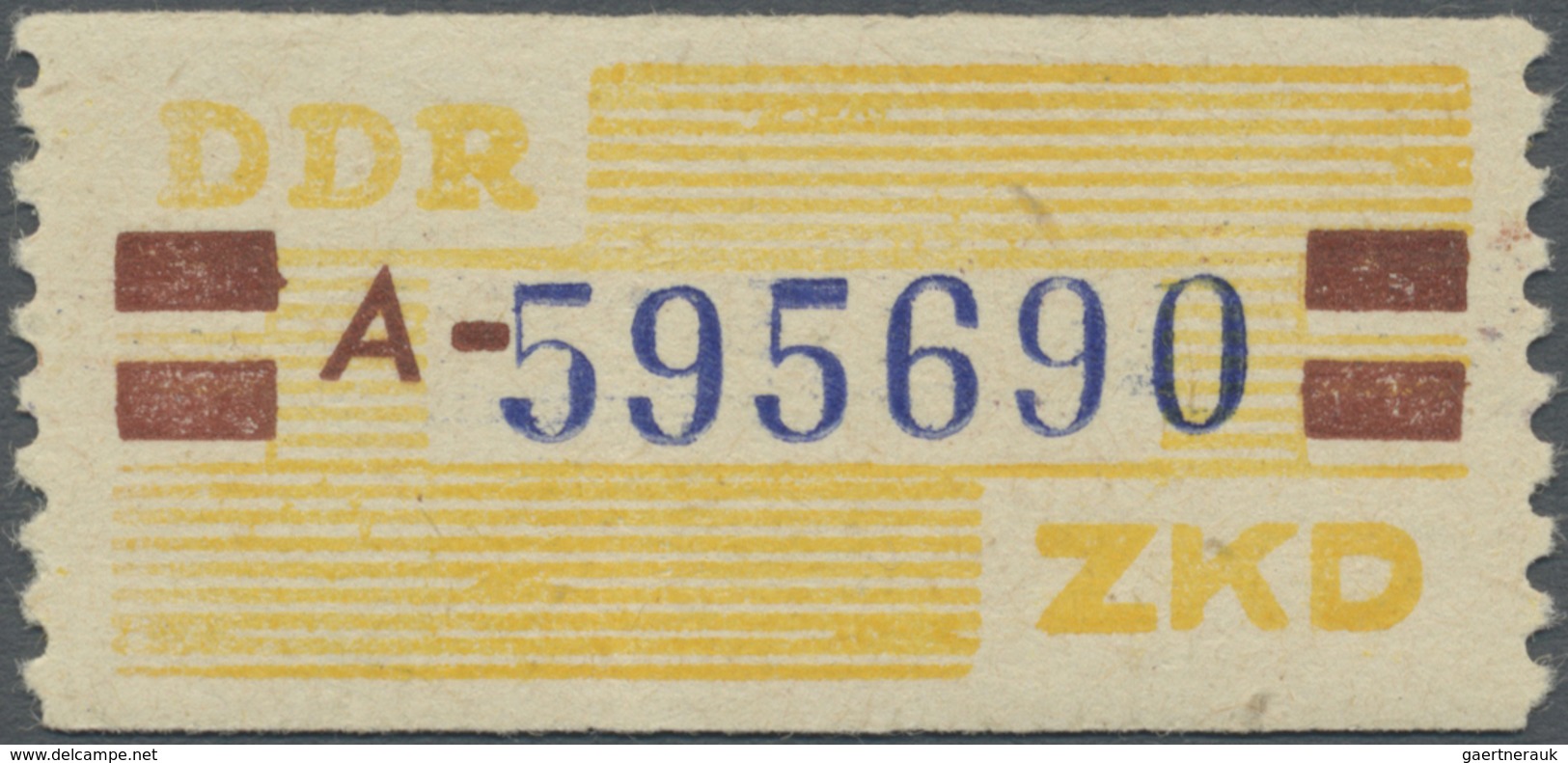 ** DDR - Dienstmarken B (Verwaltungspost A / Zentraler Kurierdienst): 1959, Wertstreifen Für Den ZKD, 2 - Altri & Non Classificati